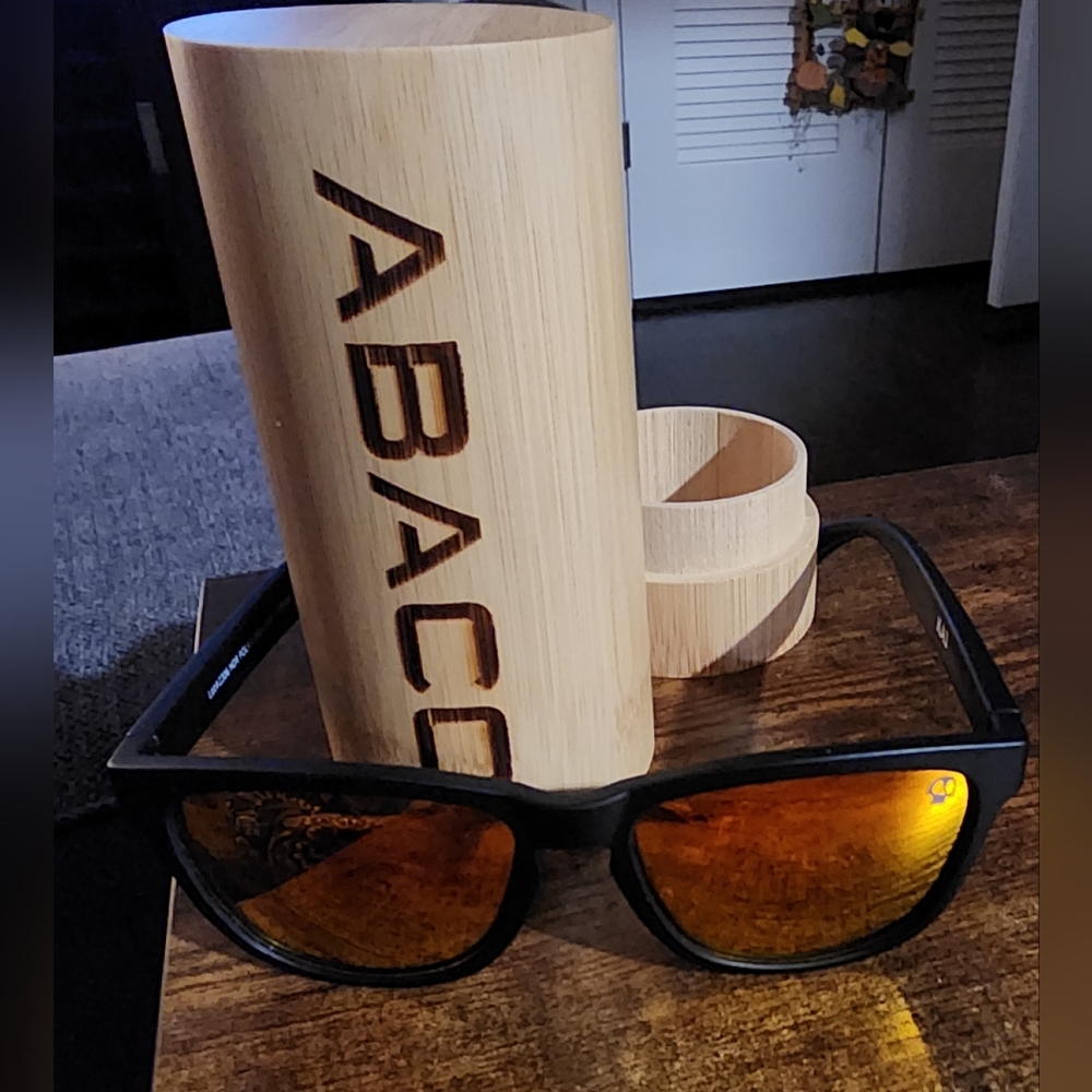 Abaco Kai Black Sunglasses with Orange Lenses